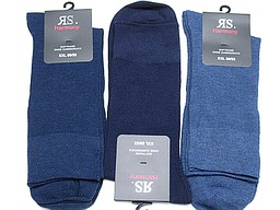 Blue cotton men's socks in a big size