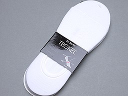 Women's sneaker socks with silicon heel in white