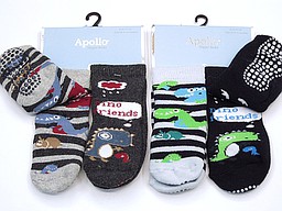 Anti slip baby socks with dino prints