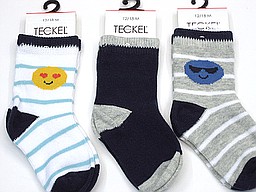 Baby socks from teckel with faces