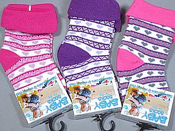 Baby socks with hearts and stripes Baby socks with hearts and stripes