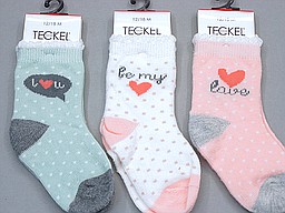 Seamless baby socks with dots and hearts Seamless baby socks with dots and hearts