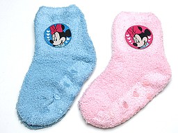 Disney children's socks Minnie Mouse with ABS underneath the sole