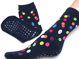 Cushioned anti slip socks for kids with dots