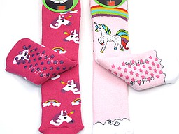 Thick socks for children with abs and unicorn patterns