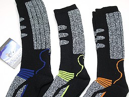 Black kid's ski kneehigh with terry cushion Black kid's ski kneehigh with terry cushion