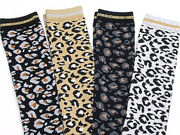 Kid's kneehighs with leopard print Kid's kneehighs with leopard print