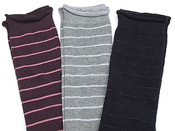 Kneehighs for kids with thin lurex stripes