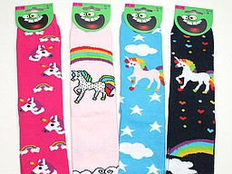 Kid's kneehighs with unicorn patterns