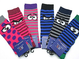 Striped kneehighs for kids with eyes Striped kneehighs for kids with eyes