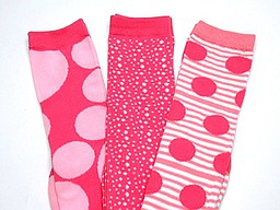 Pink keehighs for kids with various dotted patterns