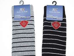 Thick striped kneehighs for kids with emblem Thick striped kneehighs for kids with emblem