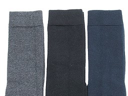 Plain kids knee high socks in dark grey, black, and navy