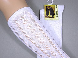 White pelerines ajour knee highs White pelerines ajour knee highs