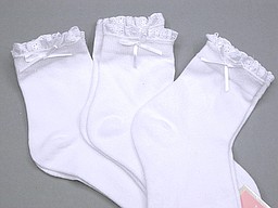 Children's sneakersocks with lace and bow Children's sneakersocks with lace and bow