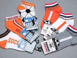 Children's sneaker socks soccer or holland text Children's sneaker socks soccer or holland text