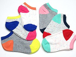 Sneakersocks for kids colored heel and toe