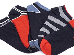 Kids sneaker socks with various patterns