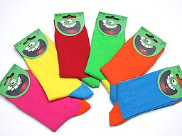 Bright colored kid's socks without seam