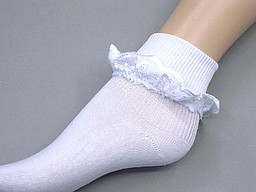 Kid's socks with turn over top and lace