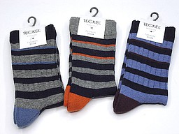 Kids sock with terry sole and stripes
