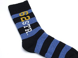 Terry cushioned kid's socks in blue tones