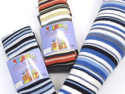 Thermo tights for kids with stripes and terry