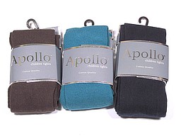 Plain kids tights in brown, petrol, and navy Plain kids tights in brown, petrol, and navy