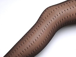 Brown patterned panty hose with dotted lines