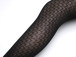 Black pied de poule pantyhoses from sarlini