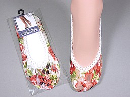 Footies with lace and flower pattern