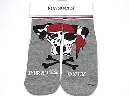 Fun socks with a dog dressed up as a pirate Fun socks with a dog dressed up as a pirate