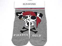 Fun socks with a dog dressed up as a pirate