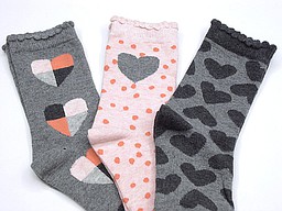 Seamless kids socks with hearts and dots Seamless kids socks with hearts and dots
