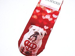 Kids socks with photo print of a dog