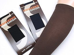 Cotton pant kneehighs in black, navy, and brown