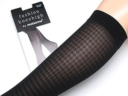 Black knee highs marianne pied de poule