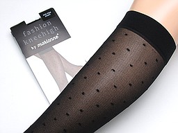 Black pant kneehighs with small dots