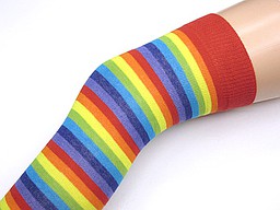 Bright colored rainbow overknees