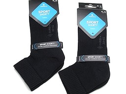 Black short socks with terry sole