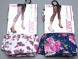 Capri legging with flower pattern