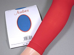 Cobalt or red leggings in 60 denier microfibre