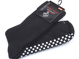 Black anti slip men's home socks in big size Black anti slip men's home socks in big size