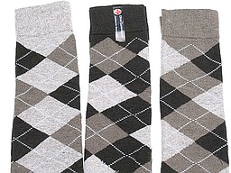 Beige men's knee highs with argyles Beige men's knee highs with argyles