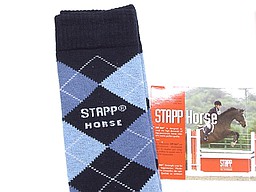 Stapp horse men's knee highs in navy Stapp horse men's knee highs in navy