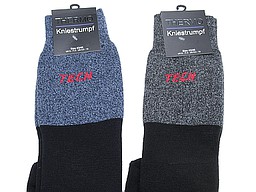 Men's thermo knee highs with terry in navy and black