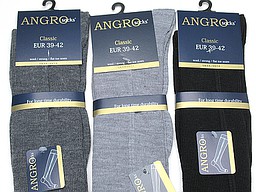 Knee highs with 42% wool in grey and black