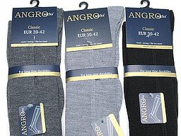 Knee highs with 42% wool in grey and black Knee highs with 42% wool in grey and black