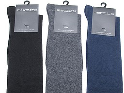 Marcmarcs men's knee high from cotton in black, grey, and blue