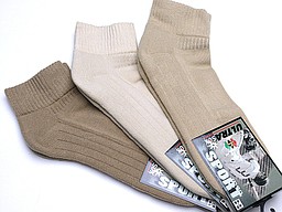 Biker socks with terry cushioned sole in beige